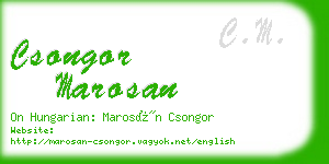 csongor marosan business card